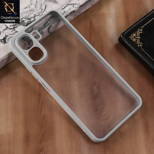 Oppo A6 4G - Gary  -  New Shockproof PC Hard Shell Transculant Flexibel Bumper Phone Case