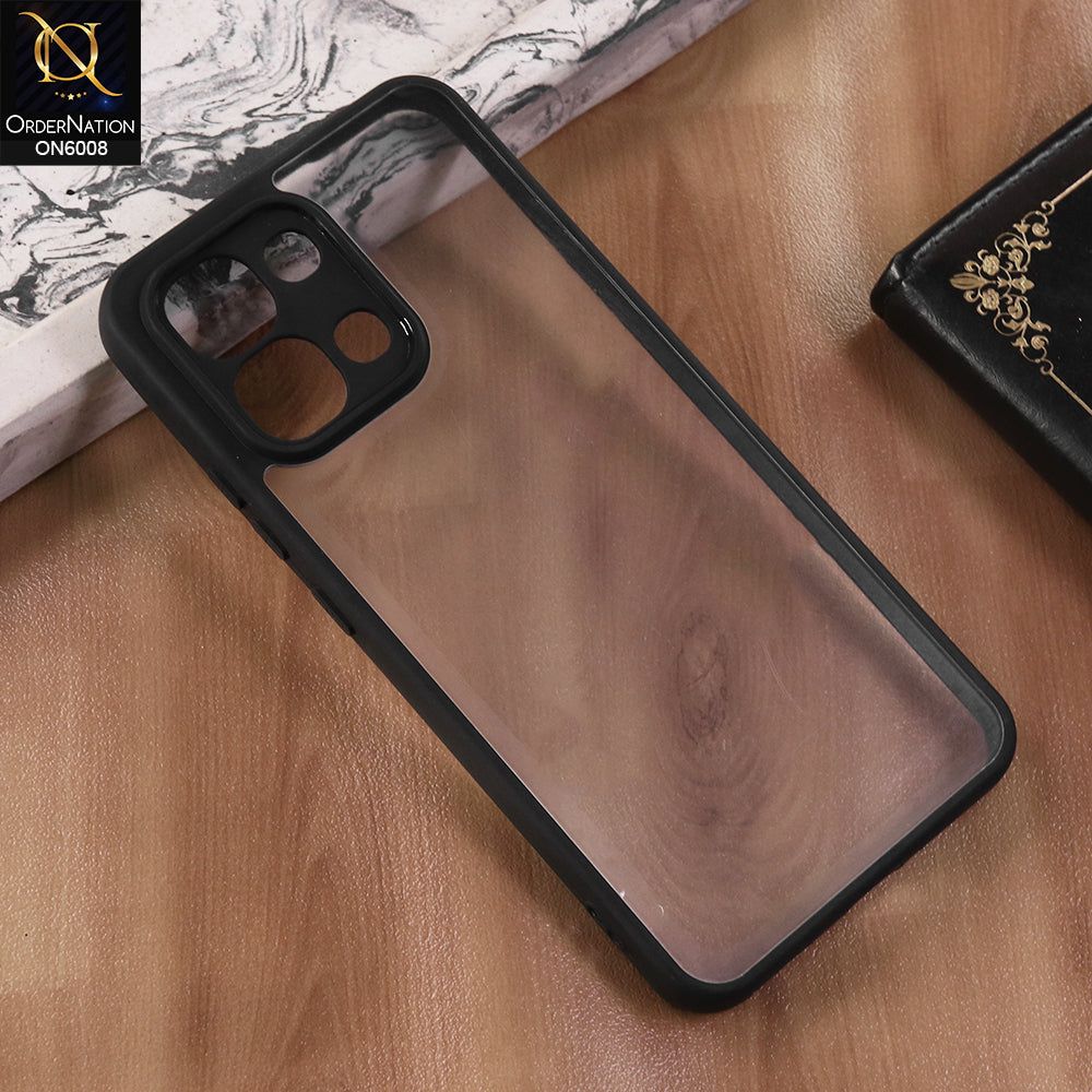 Oppo A6 Pro 5G - Black  -  New Shockproof PC Hard Shell Transculant Flexibel Bumper Phone Case