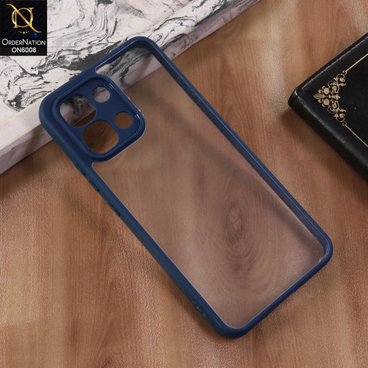 Oppo A6 Pro 5G - Blue  -  New Shockproof PC Hard Shell Transculant Flexibel Bumper Phone Case