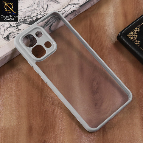 Oppo A6 Pro 4G - Gary  -  New Shockproof PC Hard Shell Transculant Flexibel Bumper Phone Case