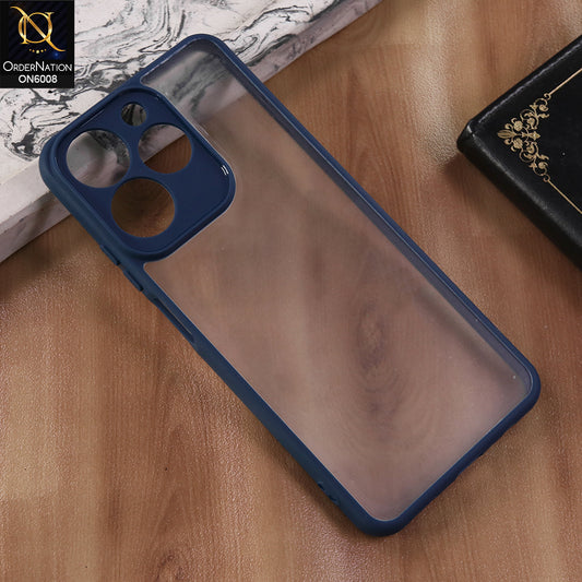 Realme C61 - Blue  -  New Shockproof PC Hard Shell Transculant Flexibel Bumper Phone Case