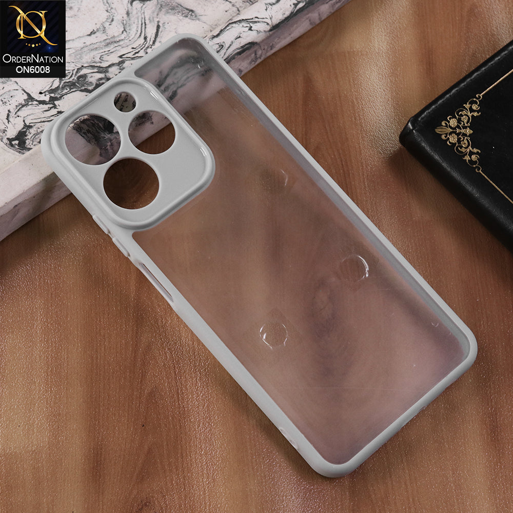 Realme C61 - Gary  -  New Shockproof PC Hard Shell Transculant Flexibel Bumper Phone Case