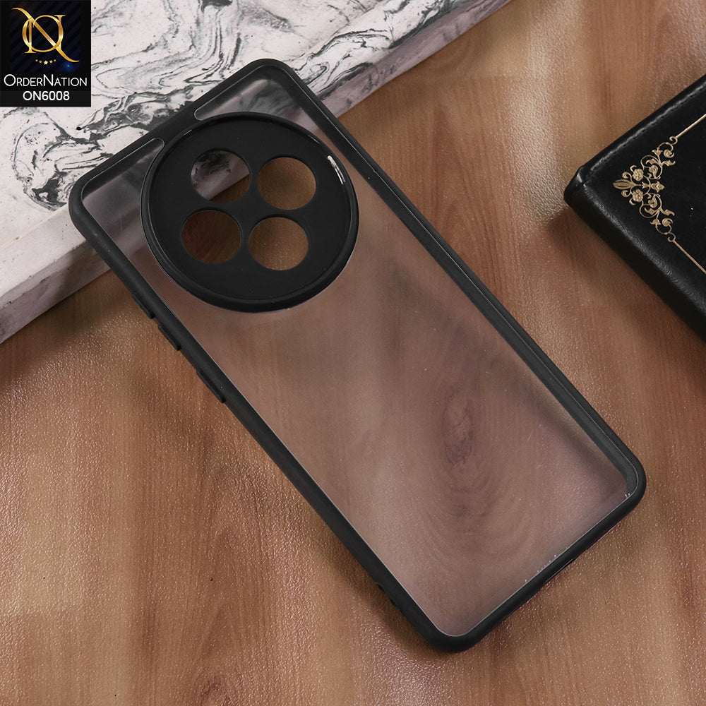 Oppo Reno 12F 4G - Black  -  New Shockproof PC Hard Shell Transculant Flexibel Bumper Phone Case