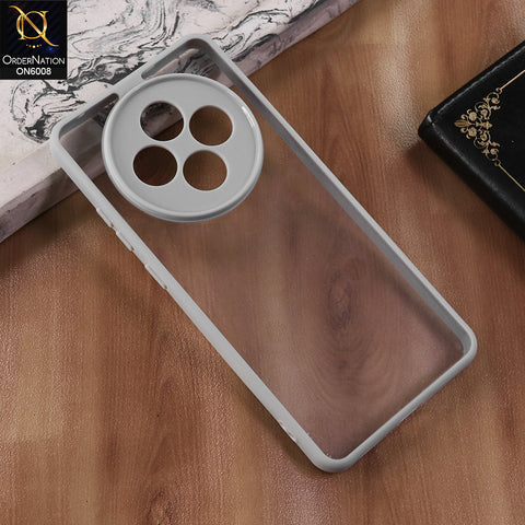 Oppo Reno 12F - Gary  -  New Shockproof PC Hard Shell Transculant Flexibel Bumper Phone Case