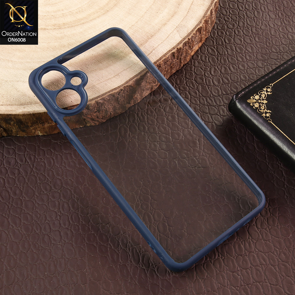 Samsung Galaxy A06 Cover - Blue - New Shockproof PC Hard Shell Transculant Flexibel Bumper Phone Case