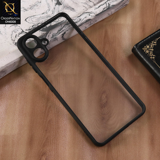 Samsung Galaxy A07 4G - Black  -  New Shockproof PC Hard Shell Transculant Flexibel Bumper Phone Case