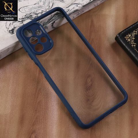 Samsung Galaxy A13 - Blue  -  New Shockproof PC Hard Shell Transculant Flexibel Bumper Phone Case