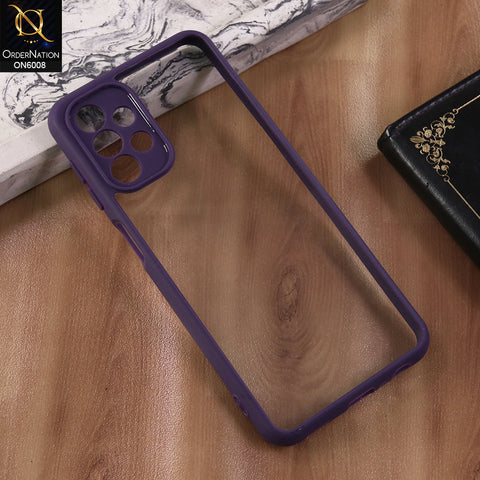 Samsung Galaxy A13 - Purple  -  New Shockproof PC Hard Shell Transculant Flexibel Bumper Phone Case