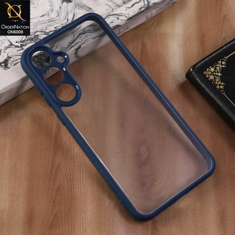 Samsung Galaxy A14 - Blue  -  New Shockproof PC Hard Shell Transculant Flexibel Bumper Phone Case