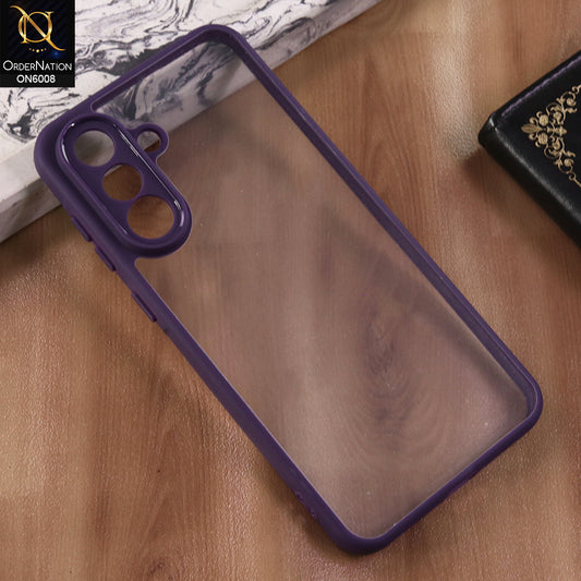 Samsung Galaxy F17 - Purple  -  New Shockproof PC Hard Shell Transculant Flexibel Bumper Phone Case