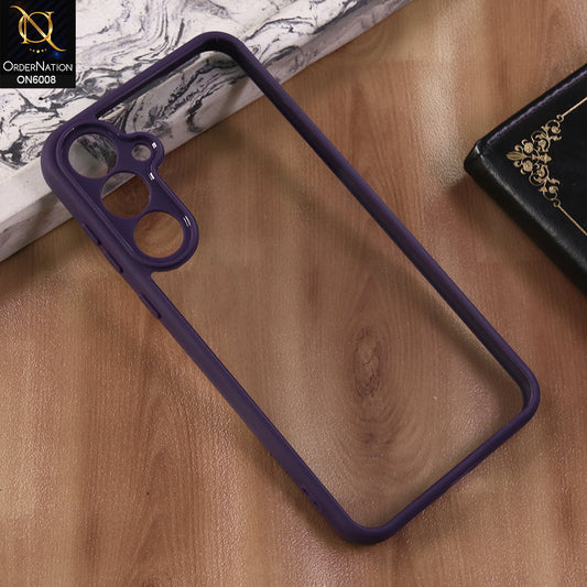 Samsung Galaxy A55 - Purple  -  New Shockproof PC Hard Shell Transculant Flexibel Bumper Phone Case