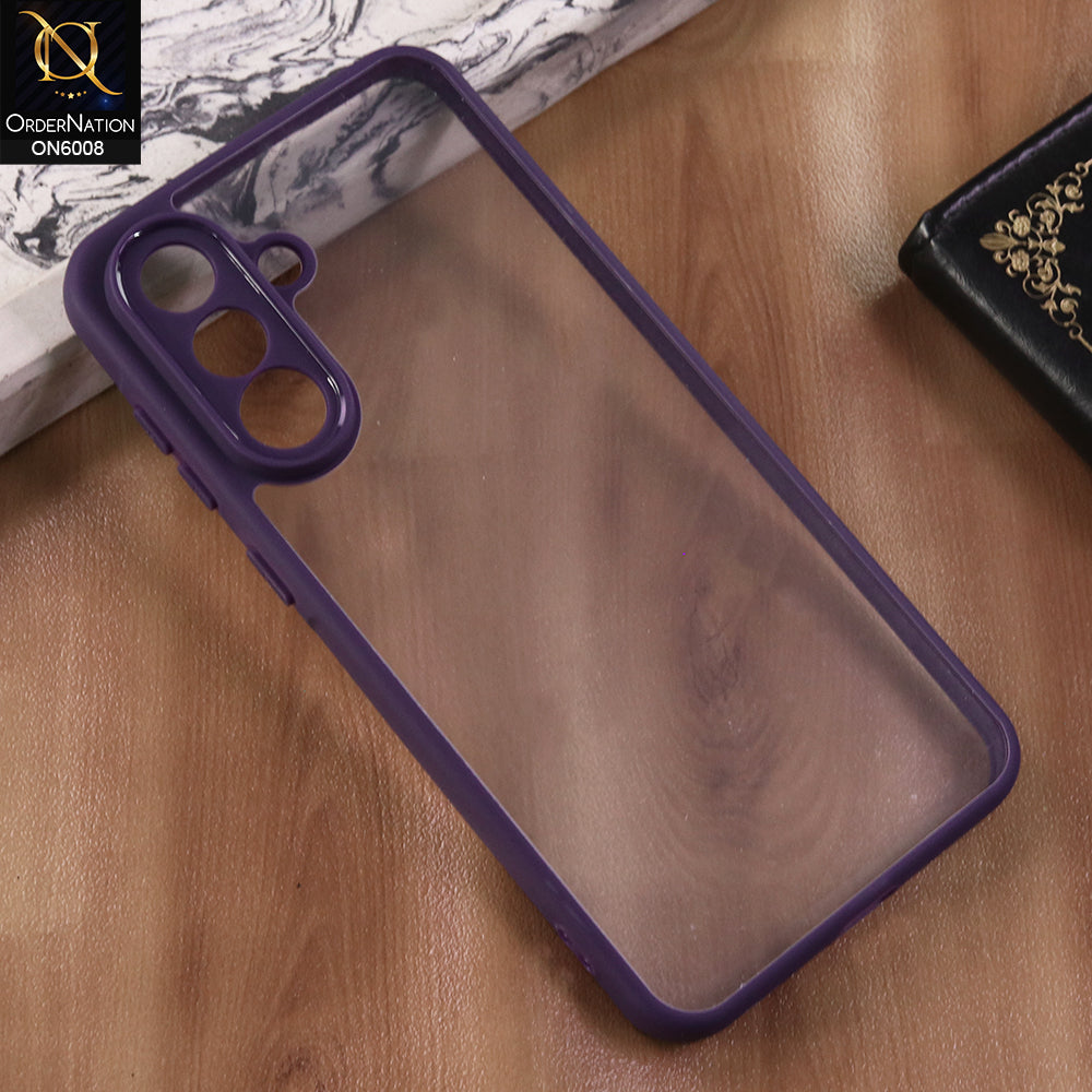 Samsung Galaxy A36 - Purple  -  New Shockproof PC Hard Shell Transculant Flexibel Bumper Phone Case