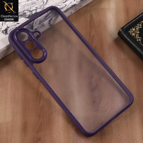 Samsung Galaxy A57 - Purple  -  New Shockproof PC Hard Shell Transculant Flexibel Bumper Phone Case