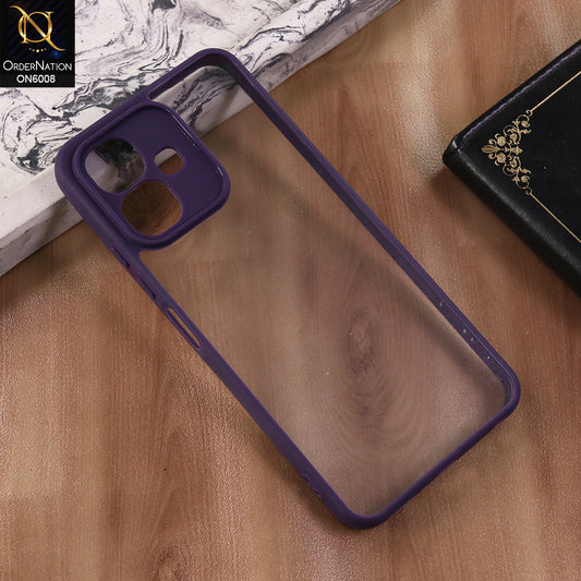 Infinix Smart 10 - Purple  -  New Shockproof PC Hard Shell Transculant Flexibel Bumper Phone Case