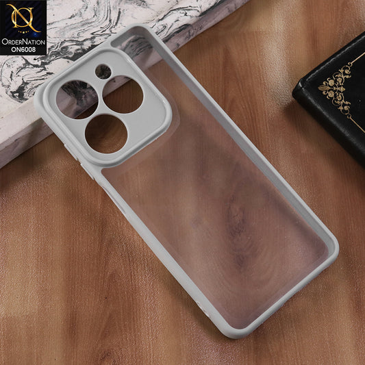 Infinix Hot 40i - Gary  -  New Shockproof PC Hard Shell Transculant Flexibel Bumper Phone Case