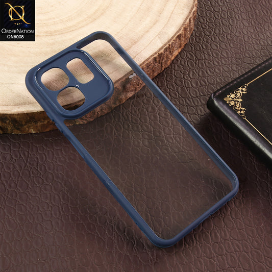 Infinix Smart 9 HD Cover - Blue  - New Shockproof PC Hard Shell Transculant Flexibel Bumper Phone Case