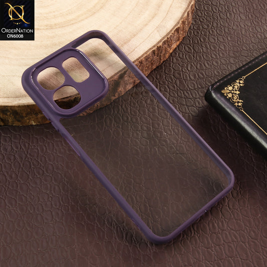 Infinix Smart 9 HD Cover - Purple  - New Shockproof PC Hard Shell Transculant Flexibel Bumper Phone Case