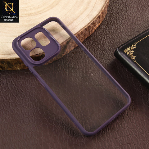 Infinix Smart 9 Cover - Purple - New Shockproof PC Hard Shell Transculant Flexibel Bumper Phone Case