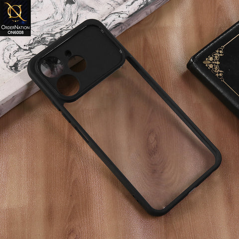 Tecno Spark 40 - Black  -  New Shockproof PC Hard Shell Transculant Flexibel Bumper Phone Case