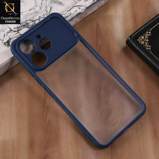 Tecno Spark 40 - Blue  -  New Shockproof PC Hard Shell Transculant Flexibel Bumper Phone Case
