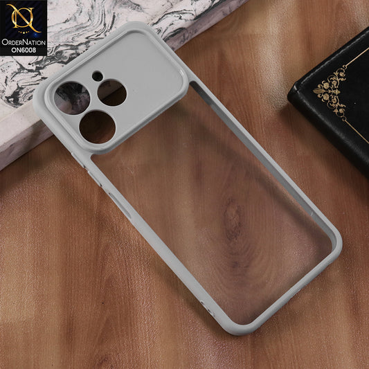 Tecno Spark 40 - Gary  -  New Shockproof PC Hard Shell Transculant Flexibel Bumper Phone Case
