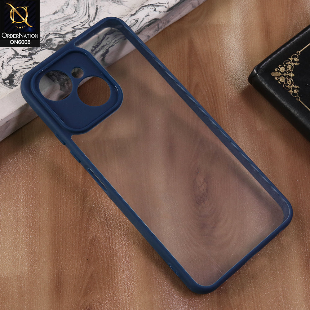 Tecno Spark 40C - Blue  -  New Shockproof PC Hard Shell Transculant Flexibel Bumper Phone Case
