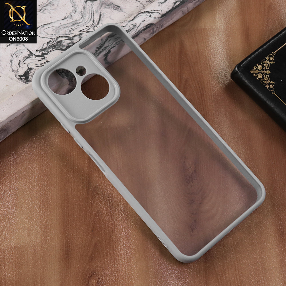 Tecno Spark 40C - Gary  -  New Shockproof PC Hard Shell Transculant Flexibel Bumper Phone Case