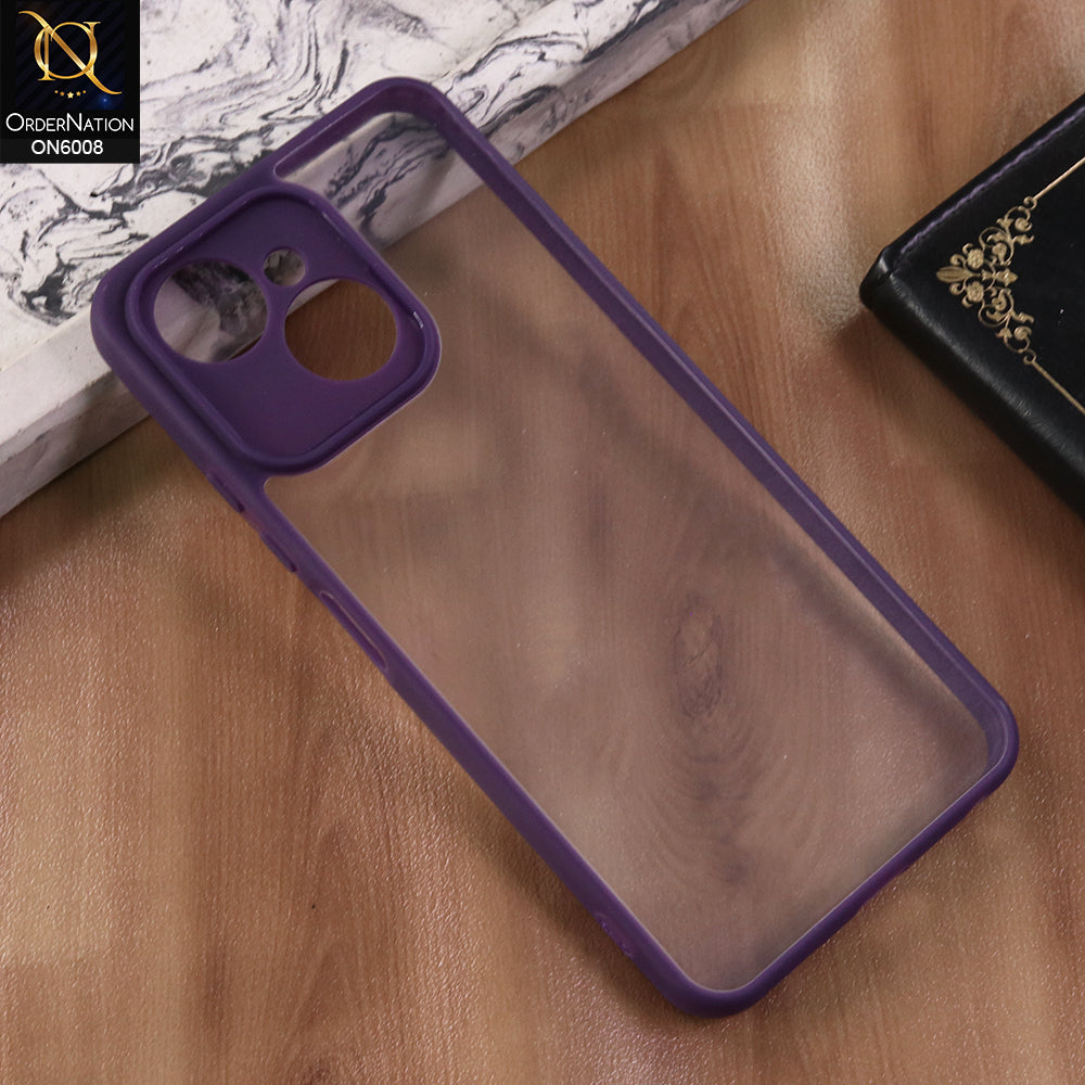 Tecno Spark 40C - Purple  -  New Shockproof PC Hard Shell Transculant Flexibel Bumper Phone Case