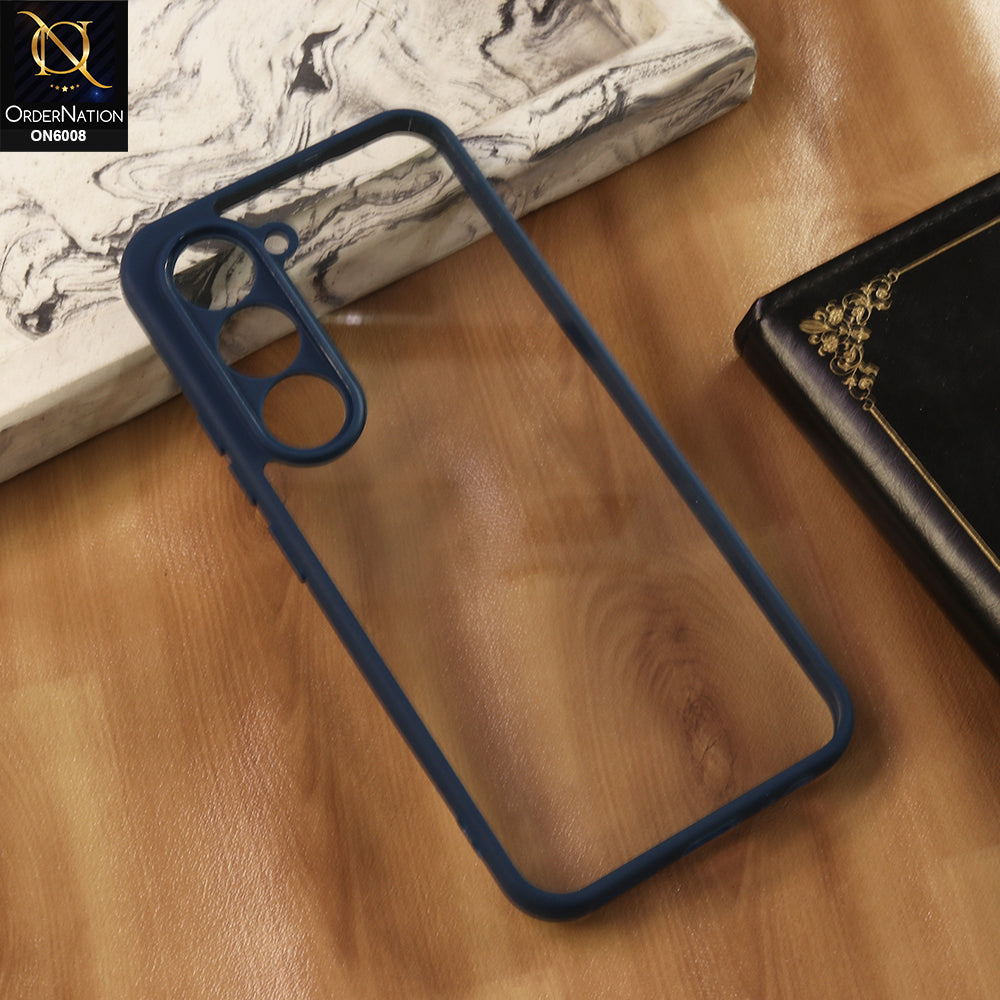 Tecno Spark 40 Pro Cover - Blue -  New Shockproof PC Hard Shell Transculant Flexibel Bumper Phone Case