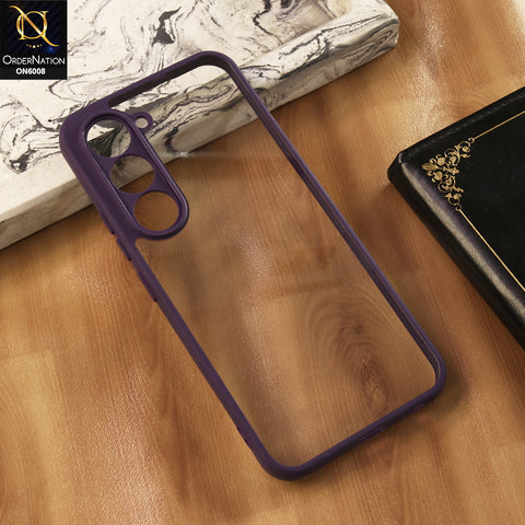 Tecno Spark 40 Pro Cover - Purple -  New Shockproof PC Hard Shell Transculant Flexibel Bumper Phone Case