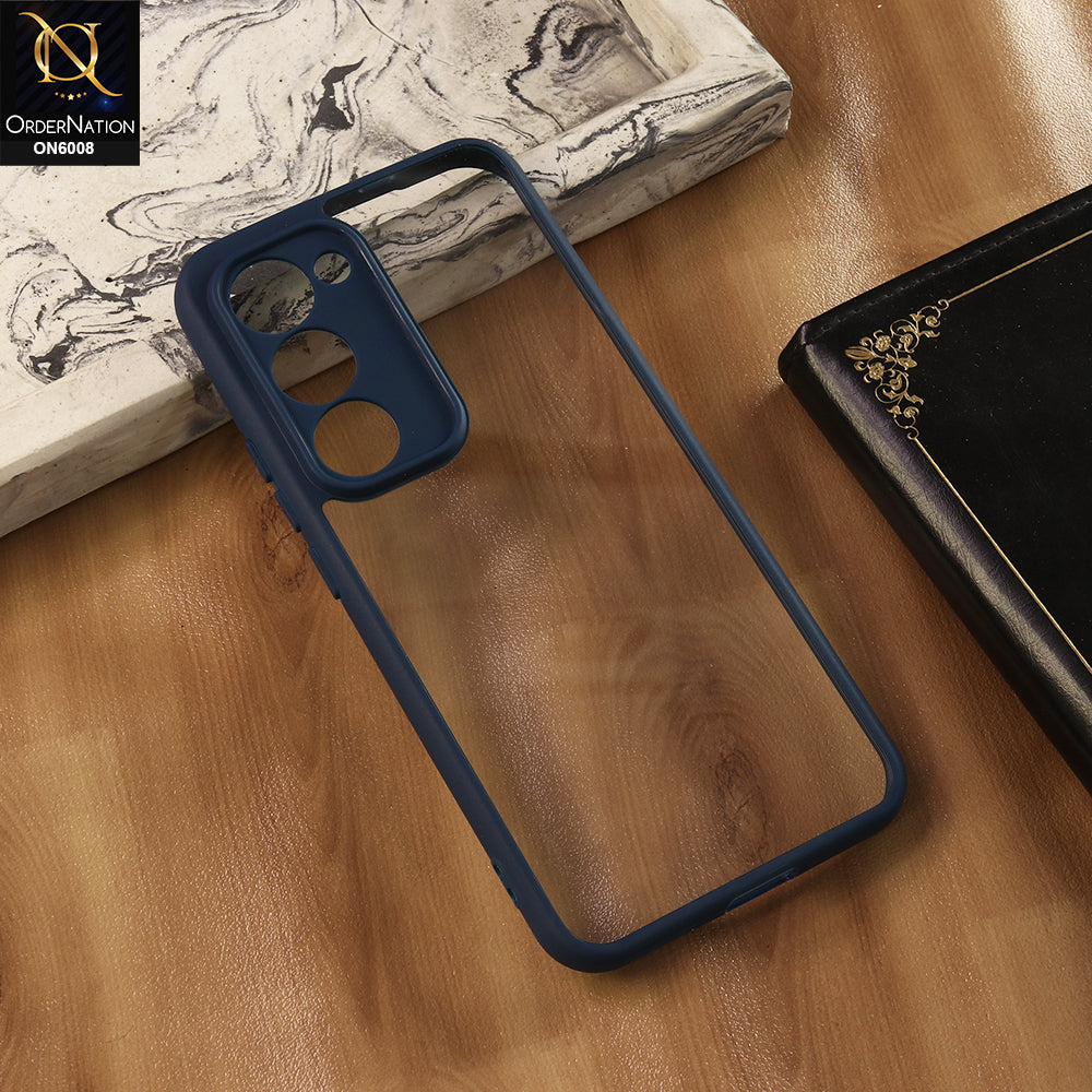 Tecno Spark 40 Pro Plus Cover - Blue -  New Shockproof PC Hard Shell Transculant Flexibel Bumper Phone Case