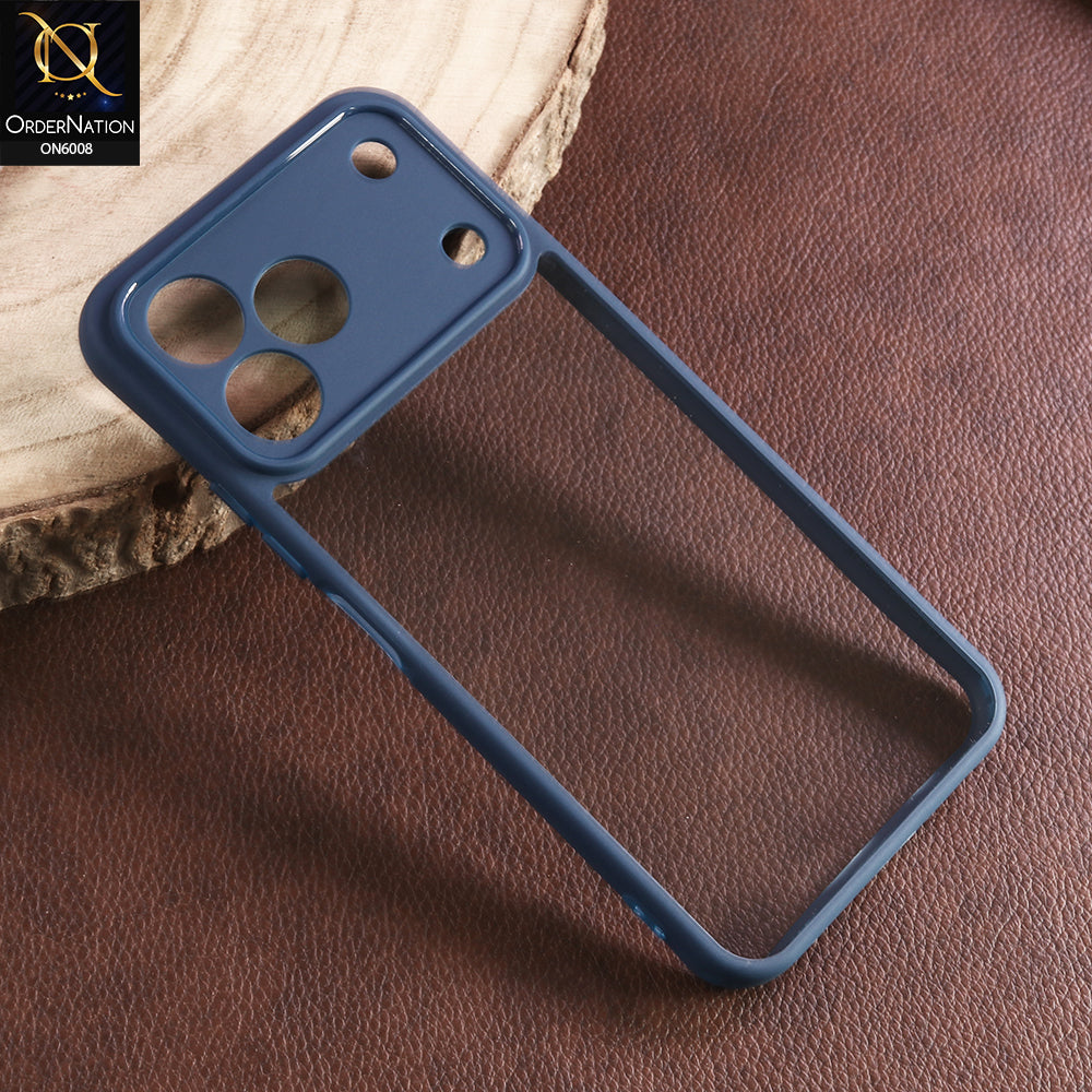 Tecno Spark 50 4G Cover - Blue - New Shockproof PC Hard Shell Transculant Flexibel Bumper Phone Case