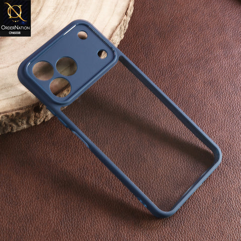 Tecno Spark 50 4G Cover - Blue - New Shockproof PC Hard Shell Transculant Flexibel Bumper Phone Case