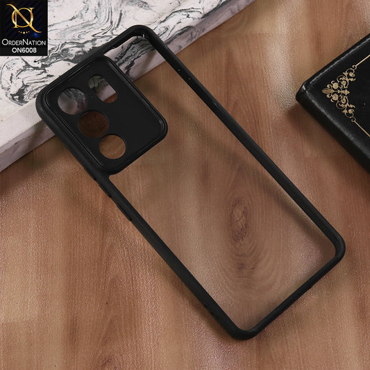 Vivo V29e - Black  -  New Shockproof PC Hard Shell Transculant Flexibel Bumper Phone Case