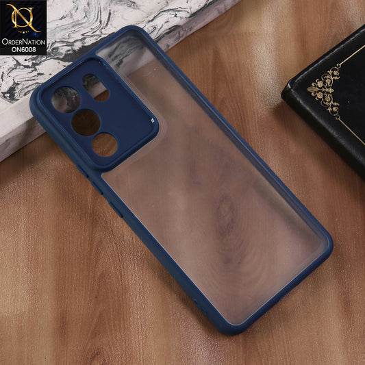 Vivo V29e - Blue  -  New Shockproof PC Hard Shell Transculant Flexibel Bumper Phone Case