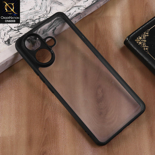 Vivo V60 Lite 4G - Black - New Shockproof PC Hard Shell Transculant Flexibel Bumper Phone Case