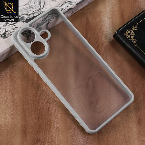Vivo V60 Lite 4G - Gary  -  New Shockproof PC Hard Shell Transculant Flexibel Bumper Phone Case