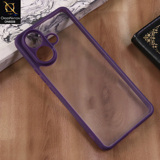 Vivo V60 Lite 4G - Purple  -  New Shockproof PC Hard Shell Transculant Flexibel Bumper Phone Case