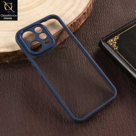 Vivo V70 Cover - Blue - New Shockproof PC Hard Shell Transculant Flexibel Bumper Phone Case