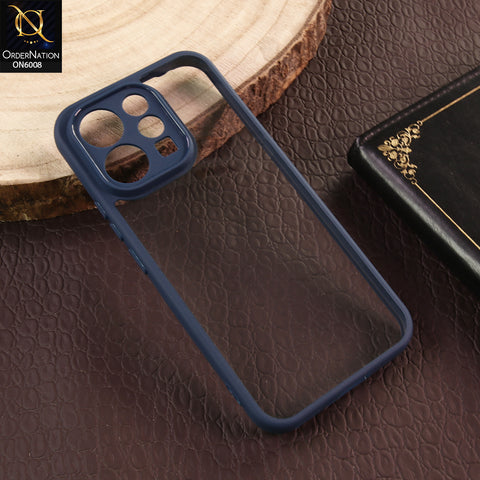 Vivo S50 Cover - Blue - New Shockproof PC Hard Shell Transculant Flexibel Bumper Phone Case