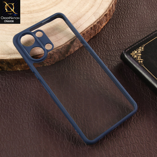 Vivo Y05 Cover - Blue - New Shockproof PC Hard Shell Transculant Flexibel Bumper Phone Case