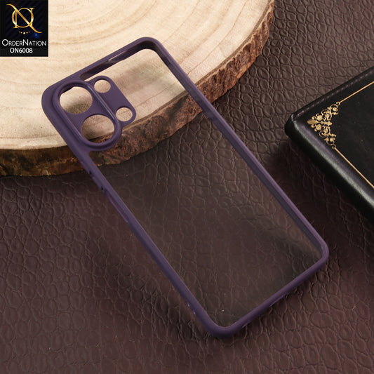 Vivo Y05 Cover - Purple - New Shockproof PC Hard Shell Transculant Flexibel Bumper Phone Case
