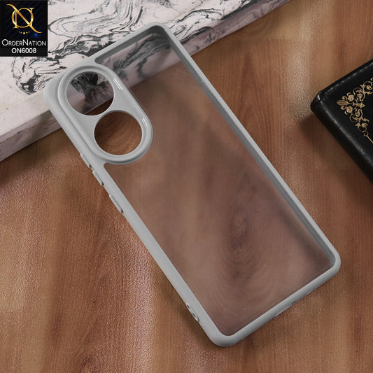 Vivo V30 Lite 4G - Gary  -  New Shockproof PC Hard Shell Transculant Flexibel Bumper Phone Case