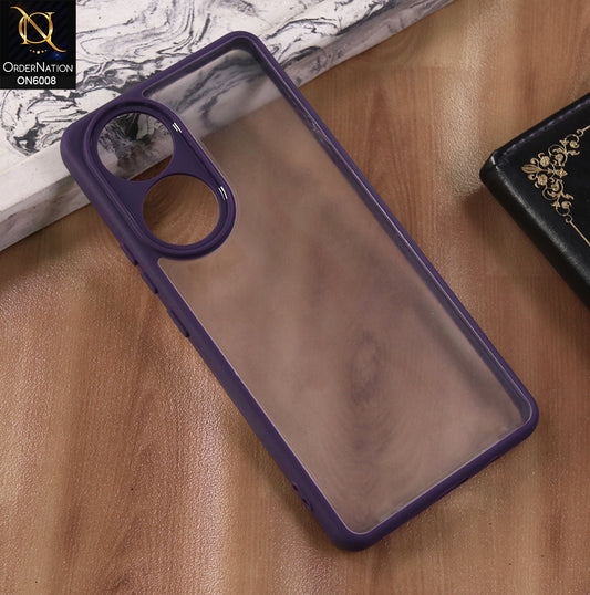 Vivo V30 Lite 4G - Purple  -  New Shockproof PC Hard Shell Transculant Flexibel Bumper Phone Case