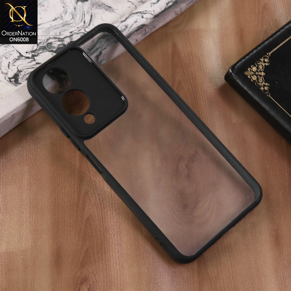 Vivo Y17s - Black  -  New Shockproof PC Hard Shell Transculant Flexibel Bumper Phone Case