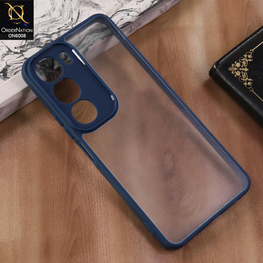 Vivo Y19s Pro - Blue  -  New Shockproof PC Hard Shell Transculant Flexibel Bumper Phone Case