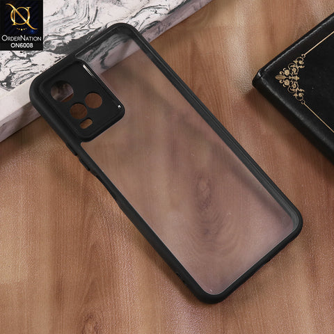 Vivo Y21t - Black  -  New Shockproof PC Hard Shell Transculant Flexibel Bumper Phone Case