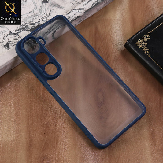 Vivo Y400 - Blue  -  New Shockproof PC Hard Shell Transculant Flexibel Bumper Phone Case
