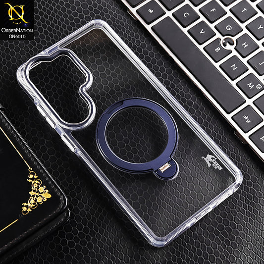 Samsung Galaxy S26 Ultra Cover - Blue - Blue Shark Premium Shockproof Cover with Magnetic Ring Holder