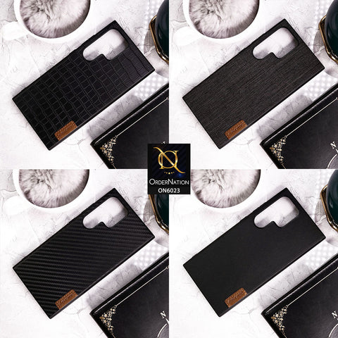 Samsung Galaxy S24 Ultra Cover - Design 3 - G-Case Dark Series Soft Borders Leather Protective Case